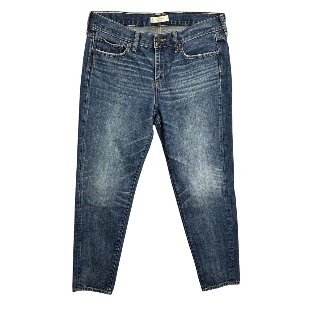 Abercrombie‎ & Fitch Jeans 6 W28 Blue Straight Leg Cotton Denim Casual Classic